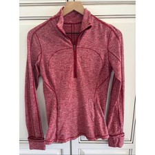 Lululemon Define 1/4 Zip Jacket Heather Red Yoga Run Performance Workout Women 6