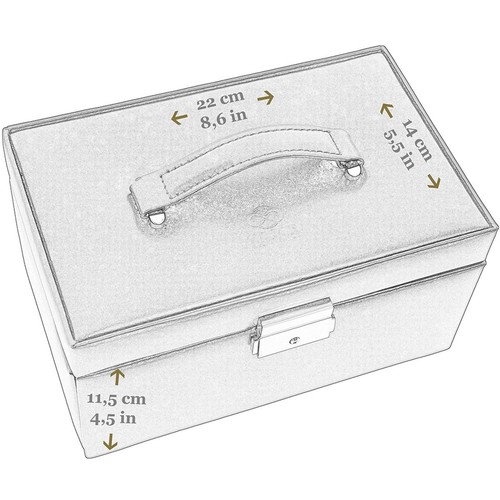 Jewelry Box - Full Grain Leather Jewellery Organizer - Accessories Storage Ke... - Foto 6 di 6