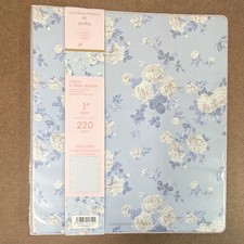 LoveShackFancy x Target Yoobi 1 in D-Ring Binder Floral Blue/White 220 Sheets