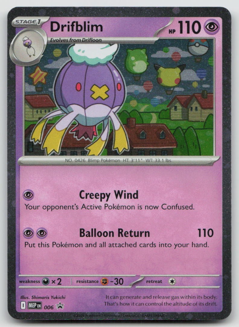 Drifblim 006 Holo Promo ME: Mega Evolution Promo Pokemon NM