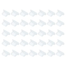 50pcs Phone Micro USB Port Plugs Covers Dust Protector for Micro USB End, Clear