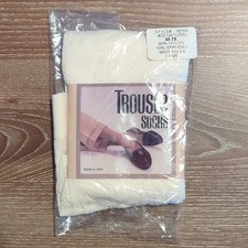Women s Trouser Socks Beige Textured 4X-7X 90 Nylon 10 Spandex 1 Pair