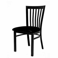 Oak Street Mfg SL4279WB Jailhouse Chair w/Black Wood Seat