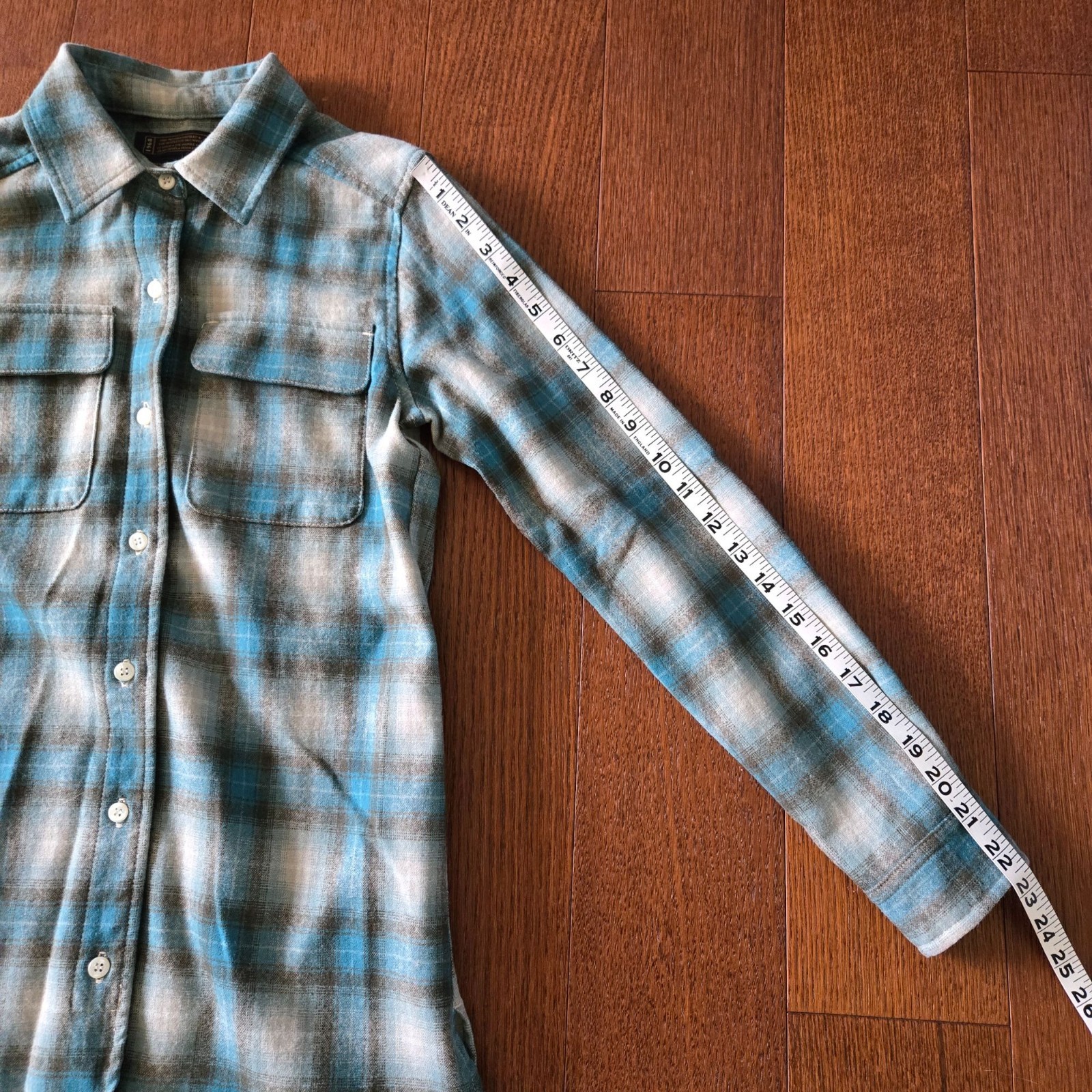 Pendleton Wool Board Blue Gray Plaid Flannel Shir… - image 12