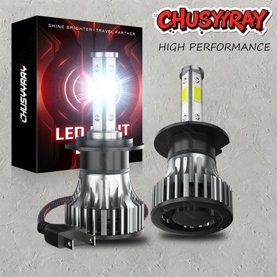 2pcs H7 LED Headlights High or Low Beam Bulbs 6000K Super White Bright 100W