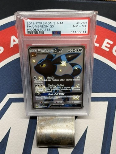 PSA 8 - Umbreon GX SV69/SV94 - Hidden Fates - Pokemon TCG - NM-MT 8