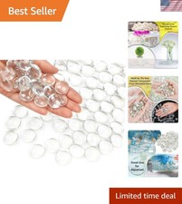 Elegant 5 LB Clear Pebbles for Vases - 400 Multi-Purpose Glass Gems for Events