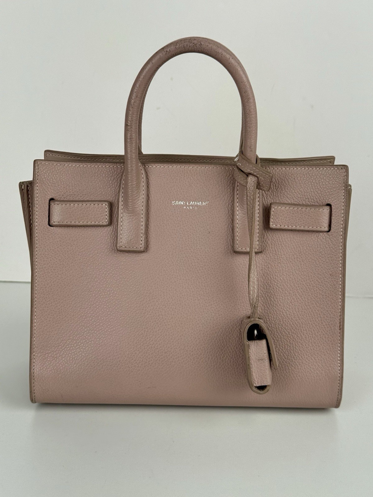 SAINT LAURENT Sac De Jour in pelle di vitello rosa