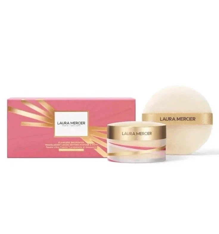 Laura Mercier Flawless Encounter Translucent Loose Setting Powder & Puff ~ Honey - Image 3 of 4