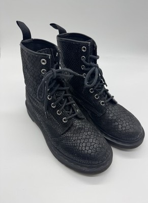 Doc Dr Martens Schlangenoptik schwarz  snake Winterstiefel Boots 1460W Gr. 40
