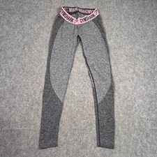 Gymshark Heathered Gray Pink Flex Body Seamless Sculpting Leggings Women's XS