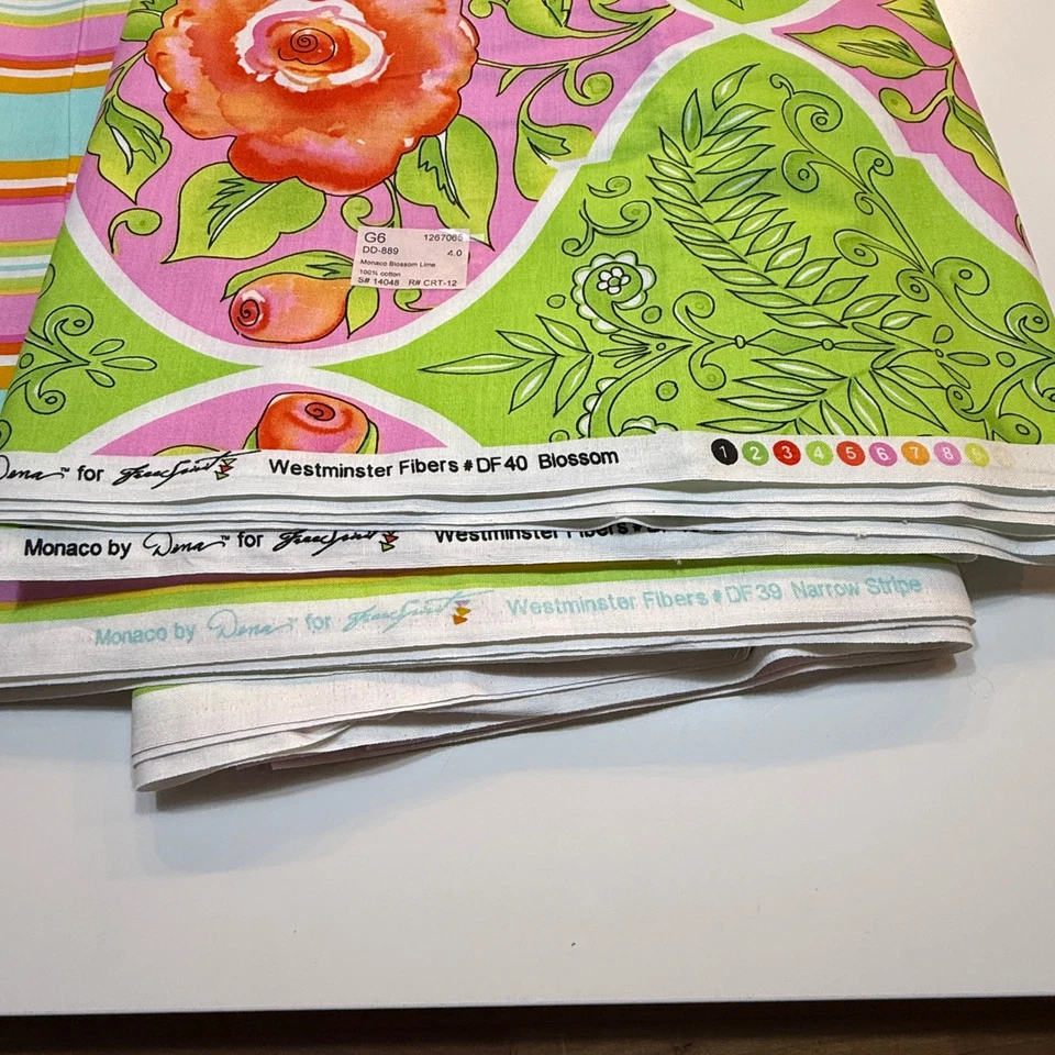 Monaco By Dana for Free spirit 100 Cotton fabric, 9 total yards 44in width  - Image 3 of 4