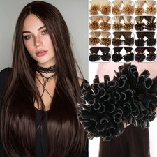 CLEARANCE Thick 200strands Nail U Tip 100 Remy Human Hair Extensions Full Head