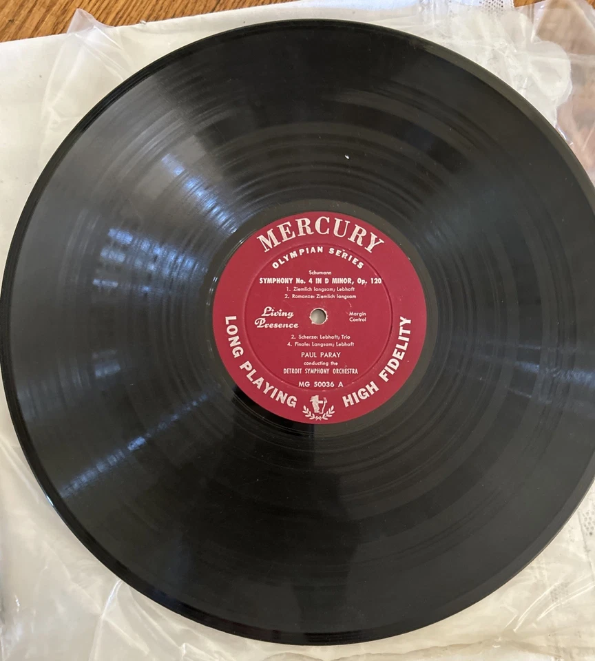 MERCURY OLYMPIAN Schumann SYMPHONY #4 Liszt LES PRELUDES Paray MG-50036 - Image 2 of 4