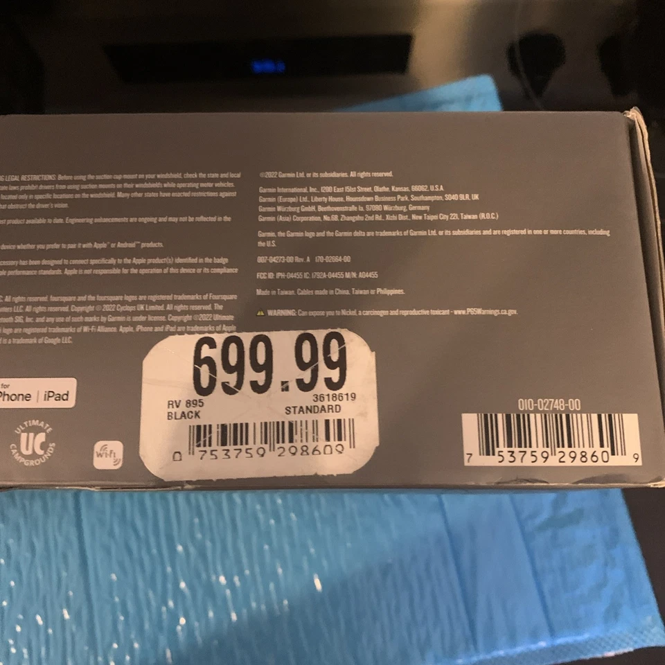 ‼️ Garmin RV 895 8" RV GPS Navigator System (010-02748-00) Custom RV Routing NEW - Image 4 of 4