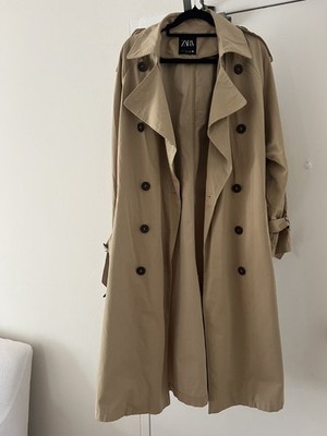 Zara Beige Trench Coat Sz S UK