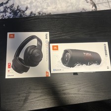 JBL Charge 5 Portable Speaker System, Black - Brand New Sealed, FREE TUNE 720BT 