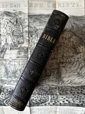 1860 Sainte Bible LE VIEUX ET LE NOUVEAU TESTAMENT Jesus Christ Holy Bible