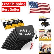 10 Pack Reusable Dry Erase Magnetic Labels 4x4  - Your Custom Notepad Solution