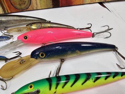 (8) Lot of Megabait Mann's, Bomber, Rapala, Storm Magnum Size Trolling Lures - Picture 3 of 14