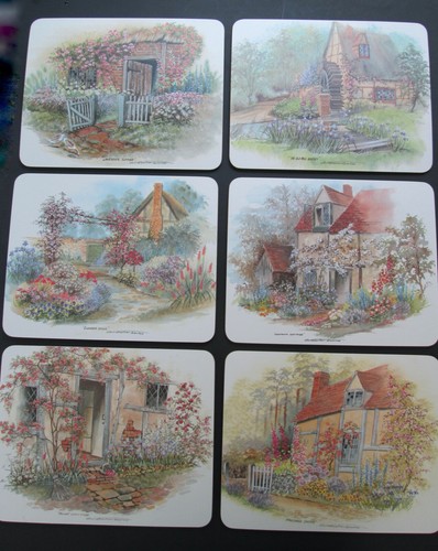 Vtg. KELSEY Of Stonehouse U.K. Melamine PLACEMATS (6) "Victorian Garden" w/ Box - Picture 2 of 12
