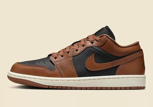 NEW Air Jordan 1 Low Women's Size 6 Off Noir/Archaeo Brown-Sail DC0774-021 - Picture 3 of 8
