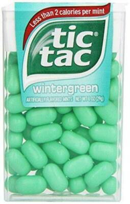 Tic Tac Wintergreen Fresh Breath Mints 1 Ounce - Pack of 12