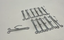 Drapery Hooks Pinch Pleated Two Eyed Two-Prong 3 Inch w 1/8 Inch Drop Lot of 12
