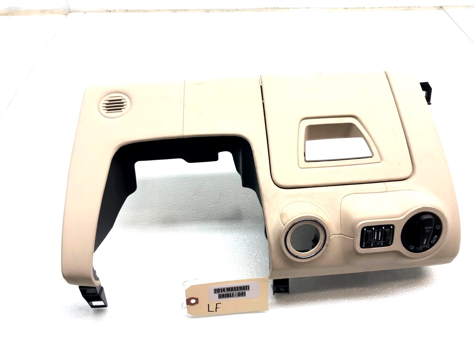 2014-2019 MASERATI GHIBLI LEFT DRIVER FRONT DASH LOWER KNEE PANEL W/ SWITCH OEM.