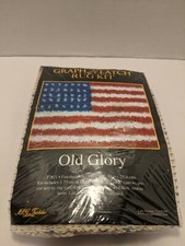 MCG Graph N' Latch Hook Rug Kit Old Glory American Flag 13" x 10" New Unopened