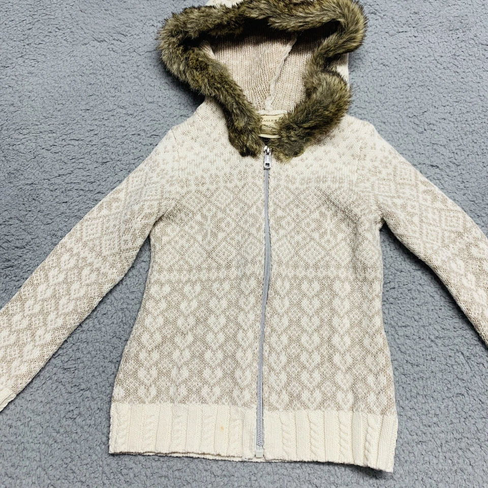 EL OJO DE ÁGUILA BRILLO MARRÓN SUÉTER PIEL CAPUCHA TALLA 4T COLOR Tostado/Marrón Brillo Foto 2 de 4