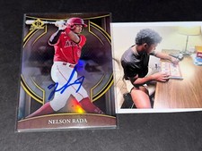 Nelson Rada Los Angeles Angels Auto Signed 2023 Bowman Invicta