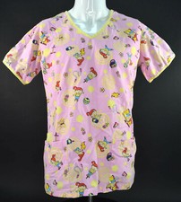 Stars of Best Medical Polly Pocket Scrub Top Pink  Women's Size XS