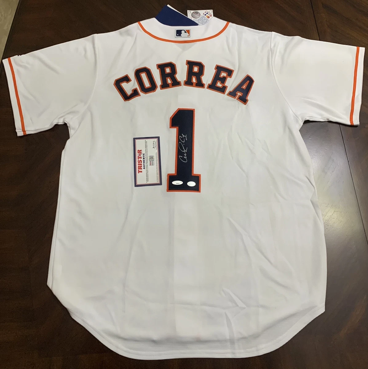 Carlos Correa Autographed Authentic Astros Jersey