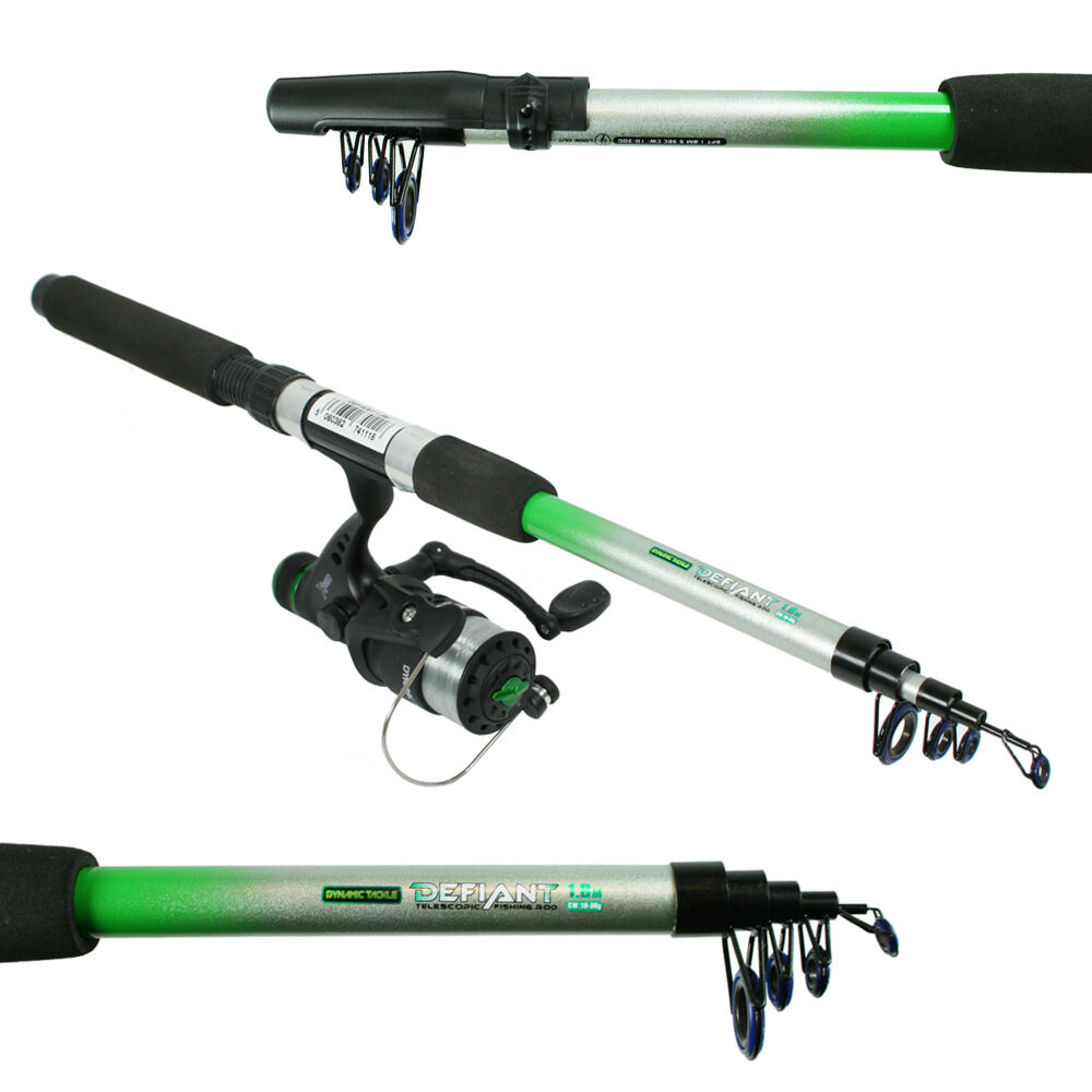 2 X TELESCOPIC FISHING RODS AND REELS 6ft,8ft,10 CHOOSE ROD SIZE TRAVEL SET