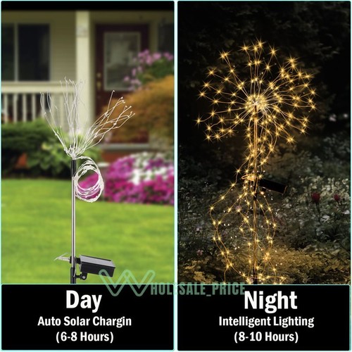 150 LED Solar Fire Flower Lights Outdoor Waterproof Path Lawn Garden Decor Lamp - Picture 55 of 58