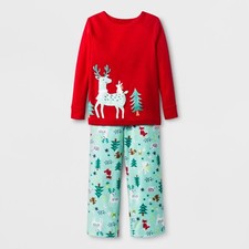 New  Baby's 2pc Reindeer Pajama Set - Cat  Jack Red