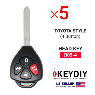 5x KEYDIY KD Universal Remote Head Key For Toyota Style B-Series 4 Buttons B05-4