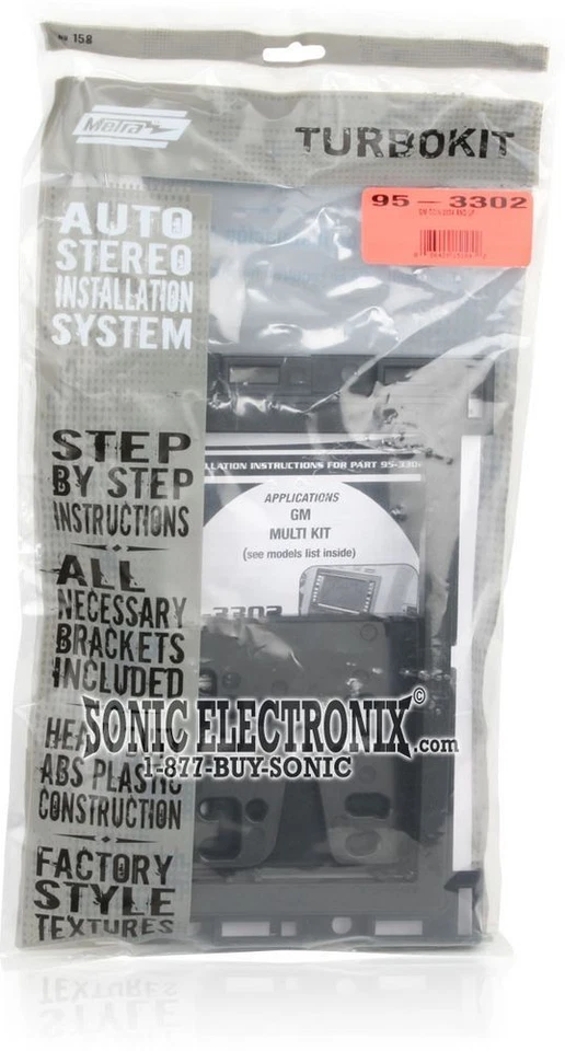 Kit de instalación doble DIN simple/doble Metra 95-3302 para vehículos GM/Chevy 2004-06 Foto 3 de 4