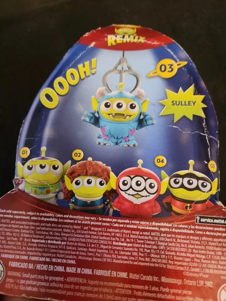 Monsters Inc Sulley #03 Pixar Remix Alien lacrado de fábrica Mattel Disney 2020 - Imagem 2 de 2