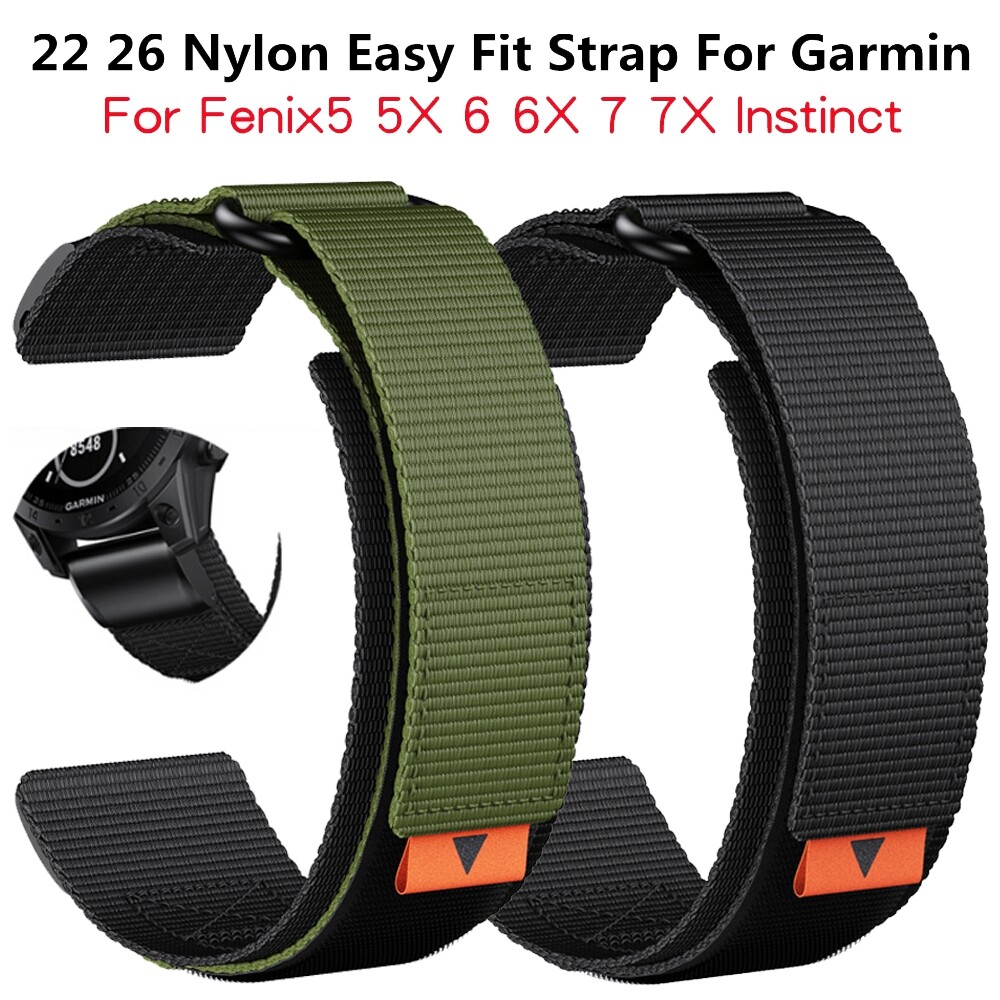 Nylon Sport Band Watch Strap For Garmin Epix Fenix 7X 6X Pro 5X Plus  S60 S62
