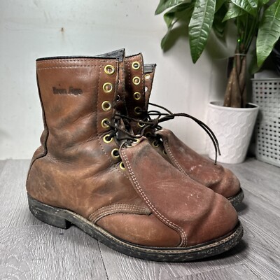 IRON AGE Leather Western Steel Toe Zip Side Biker Work Riding Boots Mens 8.5 3E IRON AGE Leather Western Steel Toe Zip Side Biker Work  main image 3