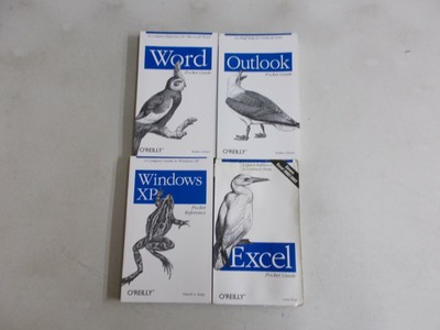 4 O'REILLY POCKET GUIDES PB WORKD OUTLOCK WINDOWS XP REFERENCE EXCEL 