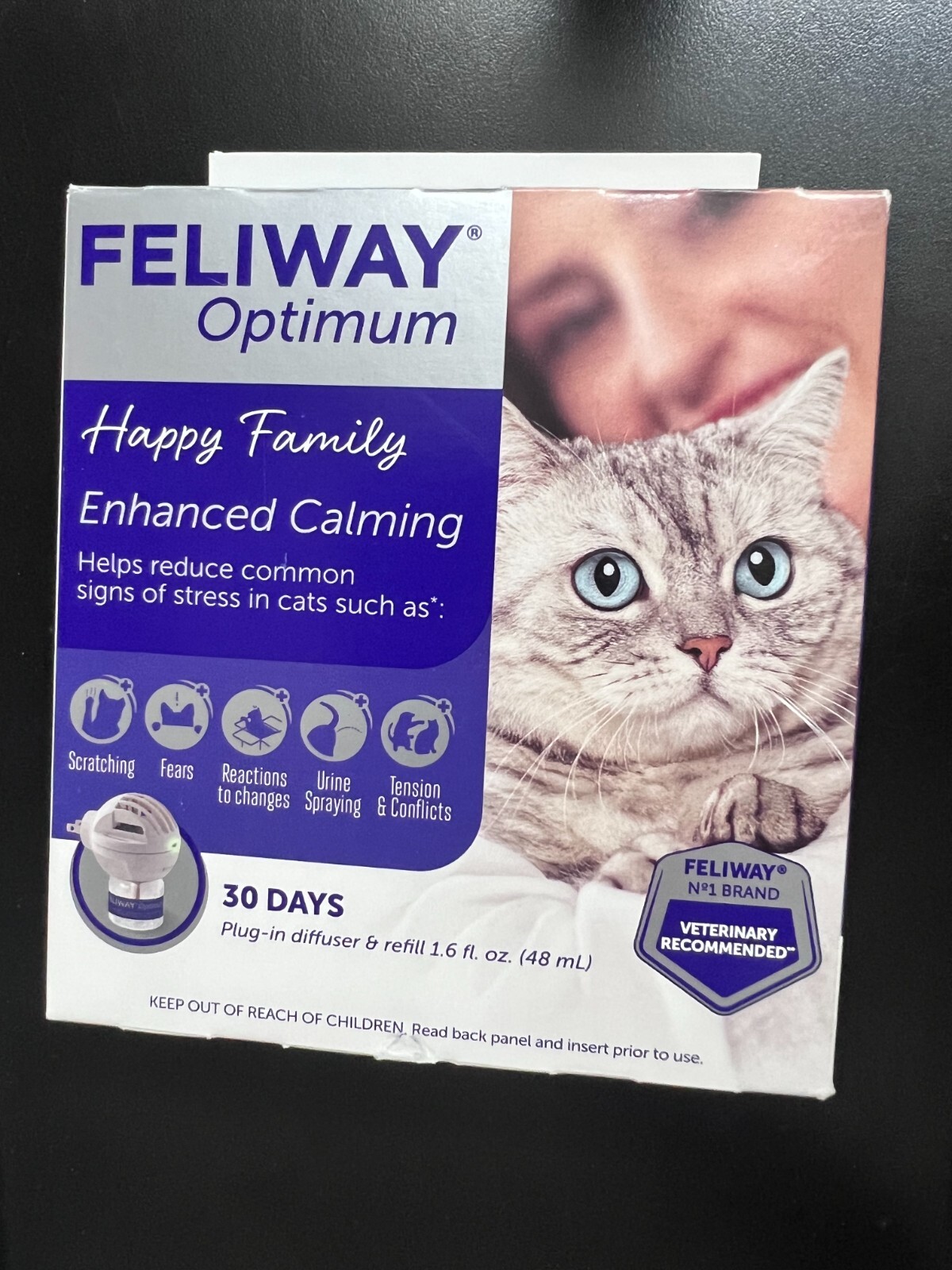 Feliway Optimum Cat Calming Pheromone Diffuser 30 Day Kit   EXP 2026 3105