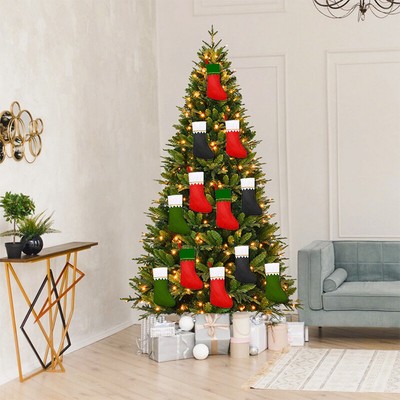 12Pcs Christmas Stockings Plush Hanging Fireplace Xmas Tree Decor Gift B-qp