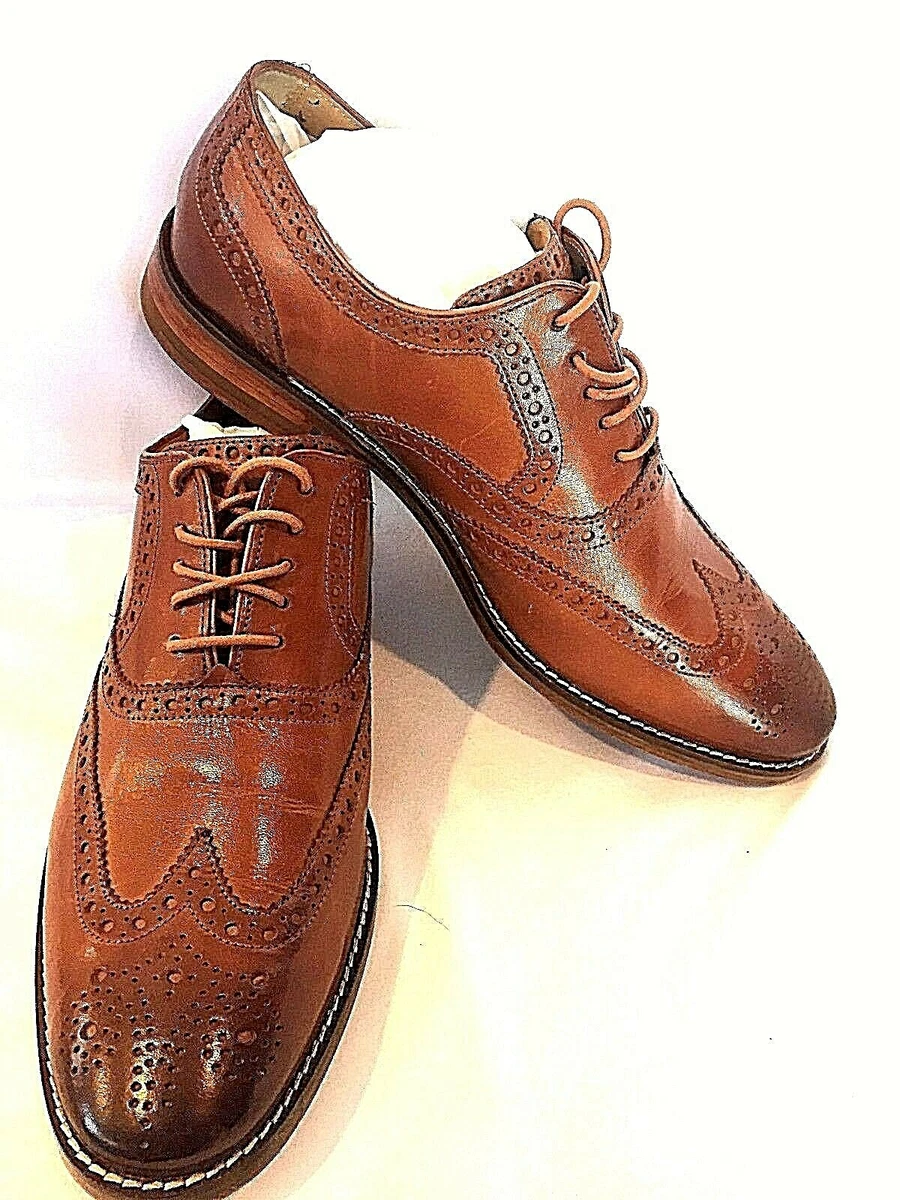COLE HAAN Cambridge Wingtip Oxfords British Tan 7.5 M