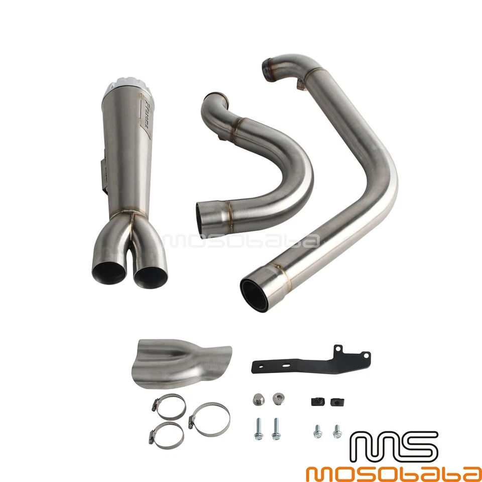 2-Into-1 Exhaust System For Harley Dyna '06-17 Super Glide Custom FXDC Low Rider Foto 2 de 4