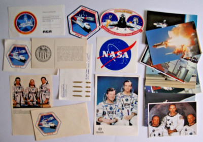 NASA Challenger LOT Set Sticker, Fotos, Postkarten Konvolut Eneis Space Card Neu