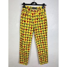 90s Vintage 1997 Gianni Versace Signature Heart Print Pants Size 28