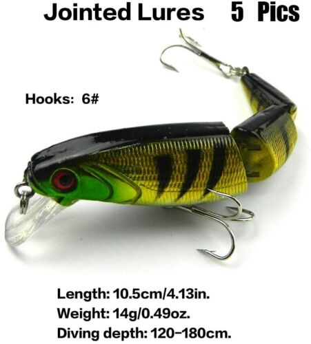 Bass Fishing Lures Tackle Kit Minnow Popper VIB Crankbait Saltwater Freshwater - Picture 18 of 27